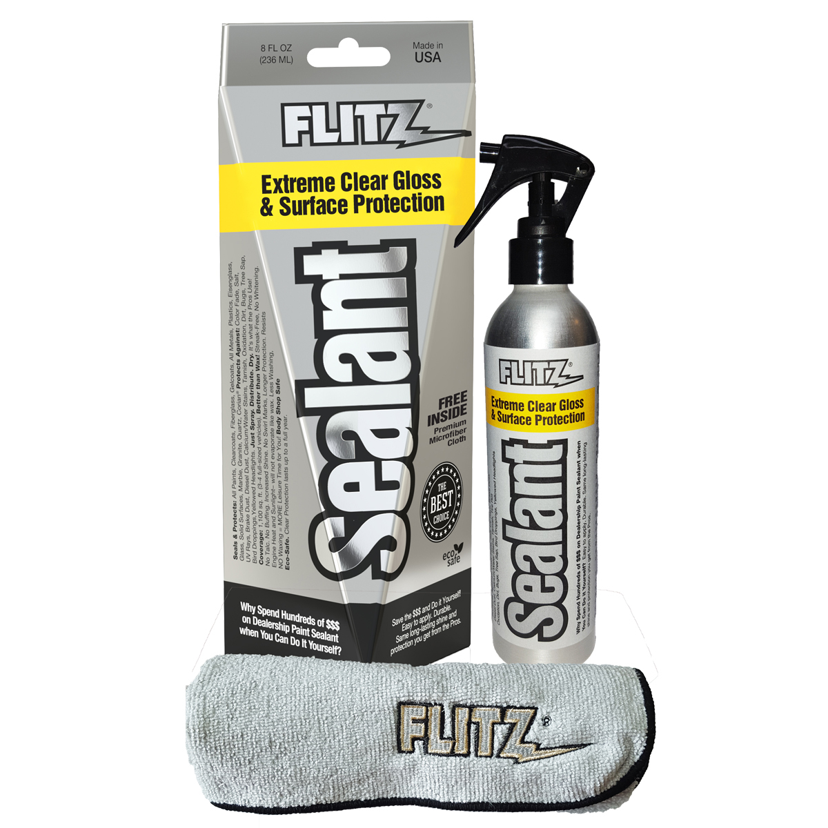 Flitz Sealant 225ml Spray Bottle With Cloth