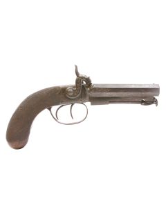 50 Bore Percussion Double Barreled Boxlock Pistol by Cogswell