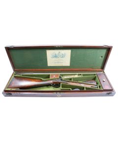 A Cased Antique 12-Bore Single Barrelled Percussion Sporting Gun By J. Purdey