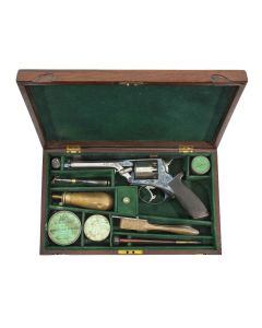 Cased 54 Bore Percussion Tranter Double Action Five Shot Revolver