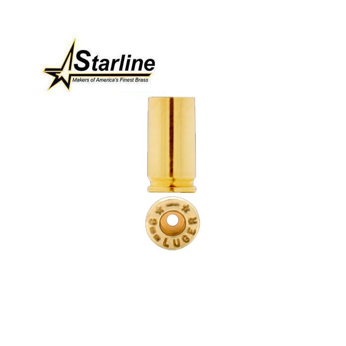 9mm Luger Starline Brass Cases (pkt 100)