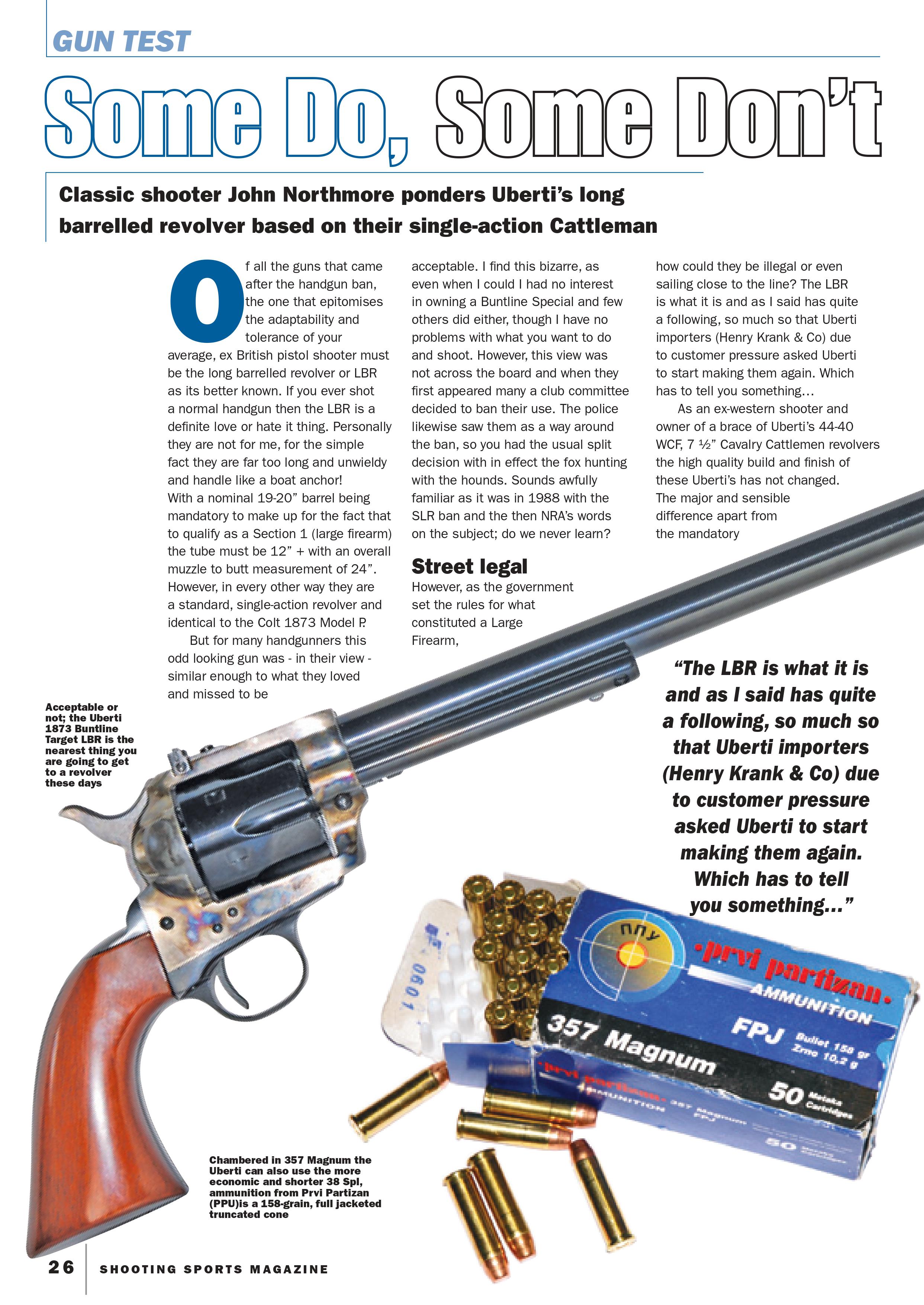 shooting sports article page one