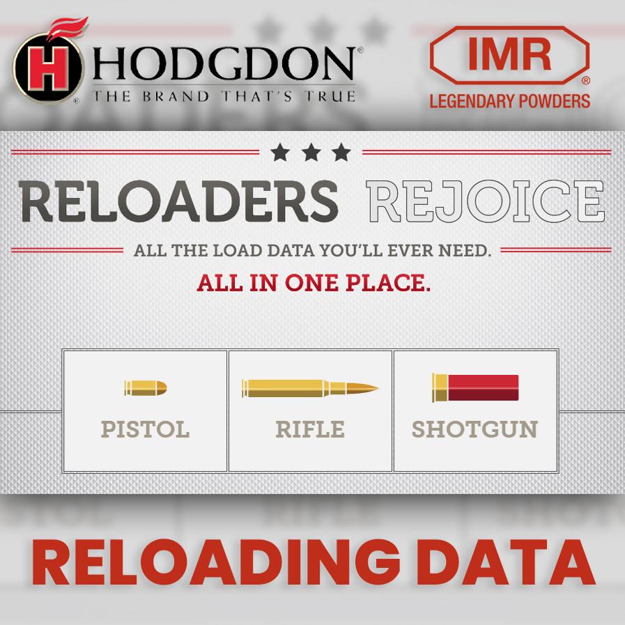 Hodgdon, IMR & Winchester Reloading Data