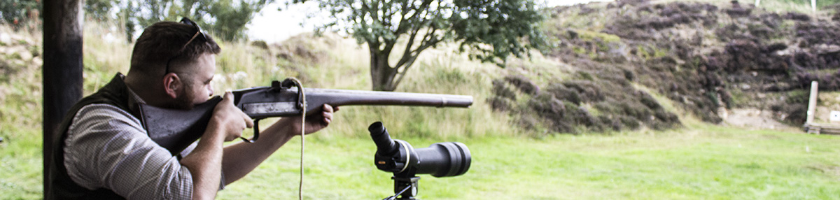 Shooting a matchlock musket