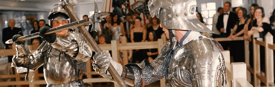 Re-enactment at the Royal Armouries, Leeds