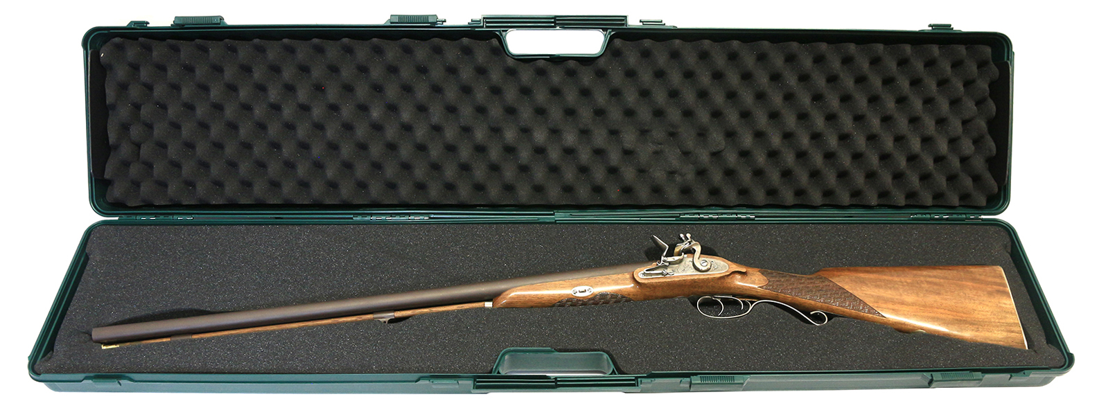 Pedersoli Classic Side by Side Flintlock Shotgun in branded case