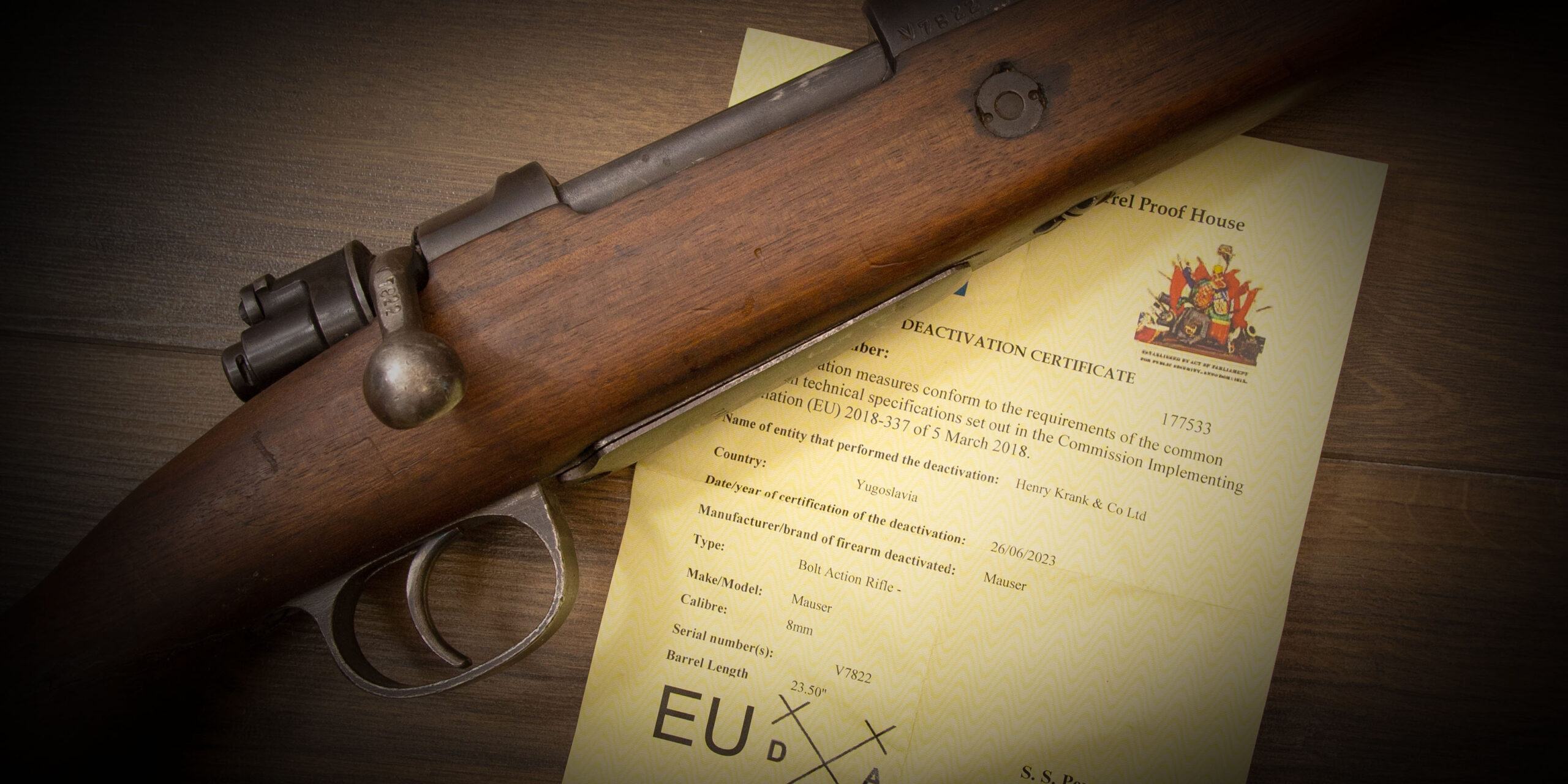 Deactivated Gun With Certificate